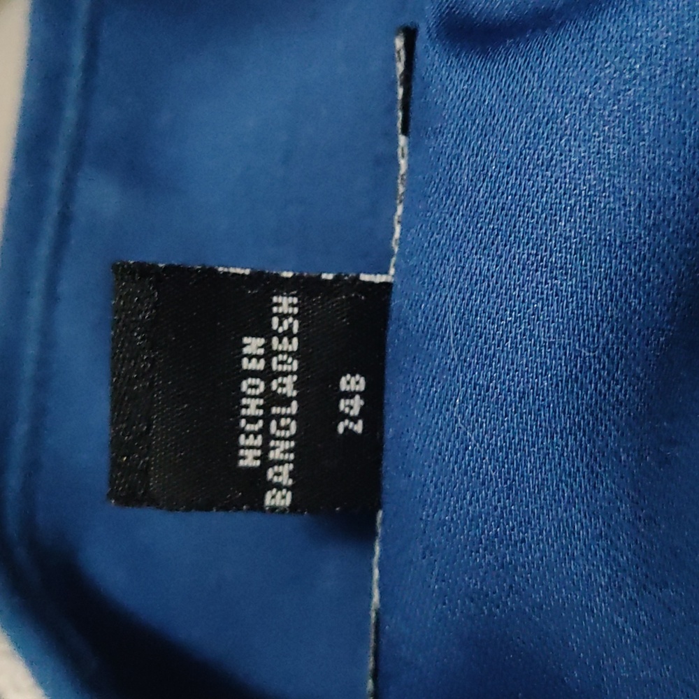 Mens George Blue Silky/Satin like Shirt - Picture 4 of 5